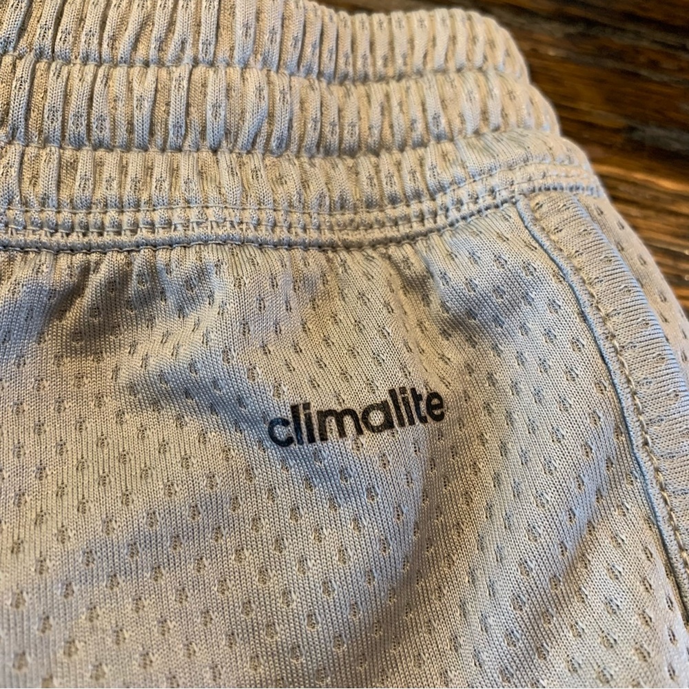 Adidas Running Athletic Shorts Stripe Striped Climalite S Small Black Gray - Picture 2 of 12